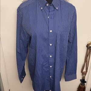 Classic Blue Striped Button-Down Shirt